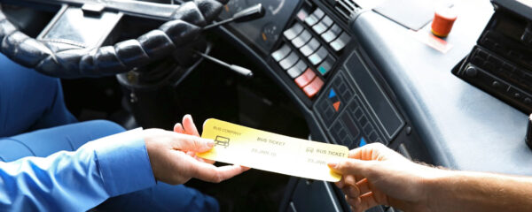 Thermal ticket printer in a bus